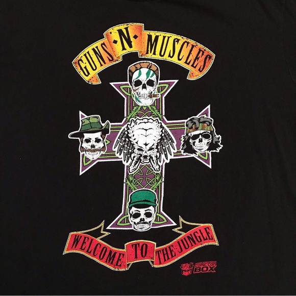 The Concert Tee Guns N Muscles Welcome To The Jungle Adult Size 2XL Guns N Roses - Picture 2 of 10